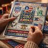 USA 250. Jubiläum Kreuzstich-Set Kompletter Nadel- und Faden-Satz Jubiläums-Faden-Kunst Handarbeit Wanddekoration & Bastelgeschenk