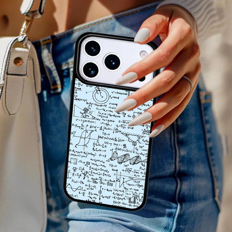 Science Math Physics Formulas Phone Case For iPhone 17 Air 14 15 13 12 Max Cover For Apple 16e 11 Pro Max Plus Coque