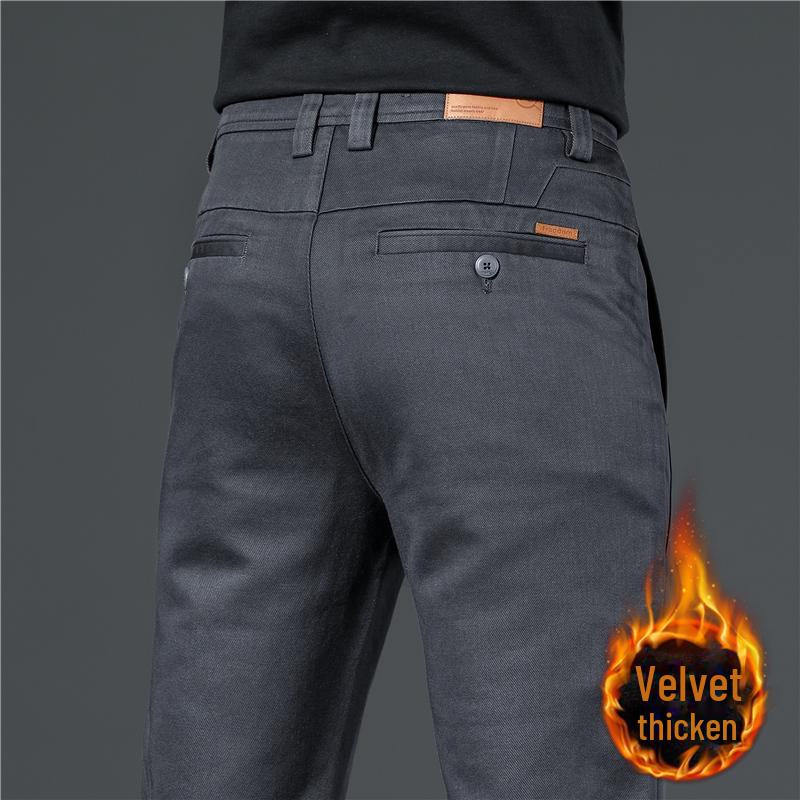 

2026 Men s High-End Black Slim Straight Casual Business Pants 28