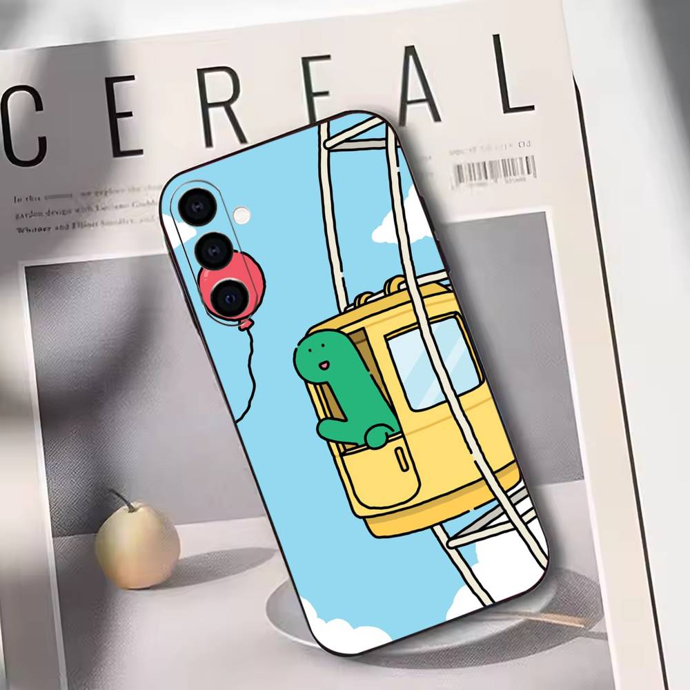 Cute Cartoon Dinosaur  Phone Case For Samsung Galaxy A73,A72,A71,A70,A53,A52,A51,Others Soft Black Cover Samsung a31