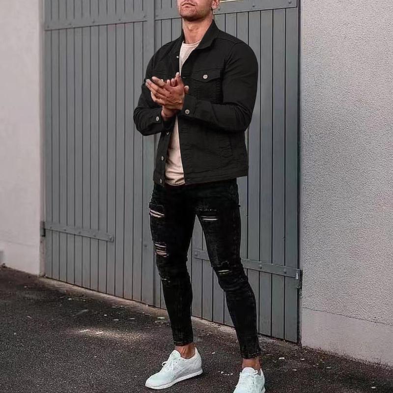 Men's 2023 Autumn/Winter Slim Fit Multi-Pocket Workwear Jacket