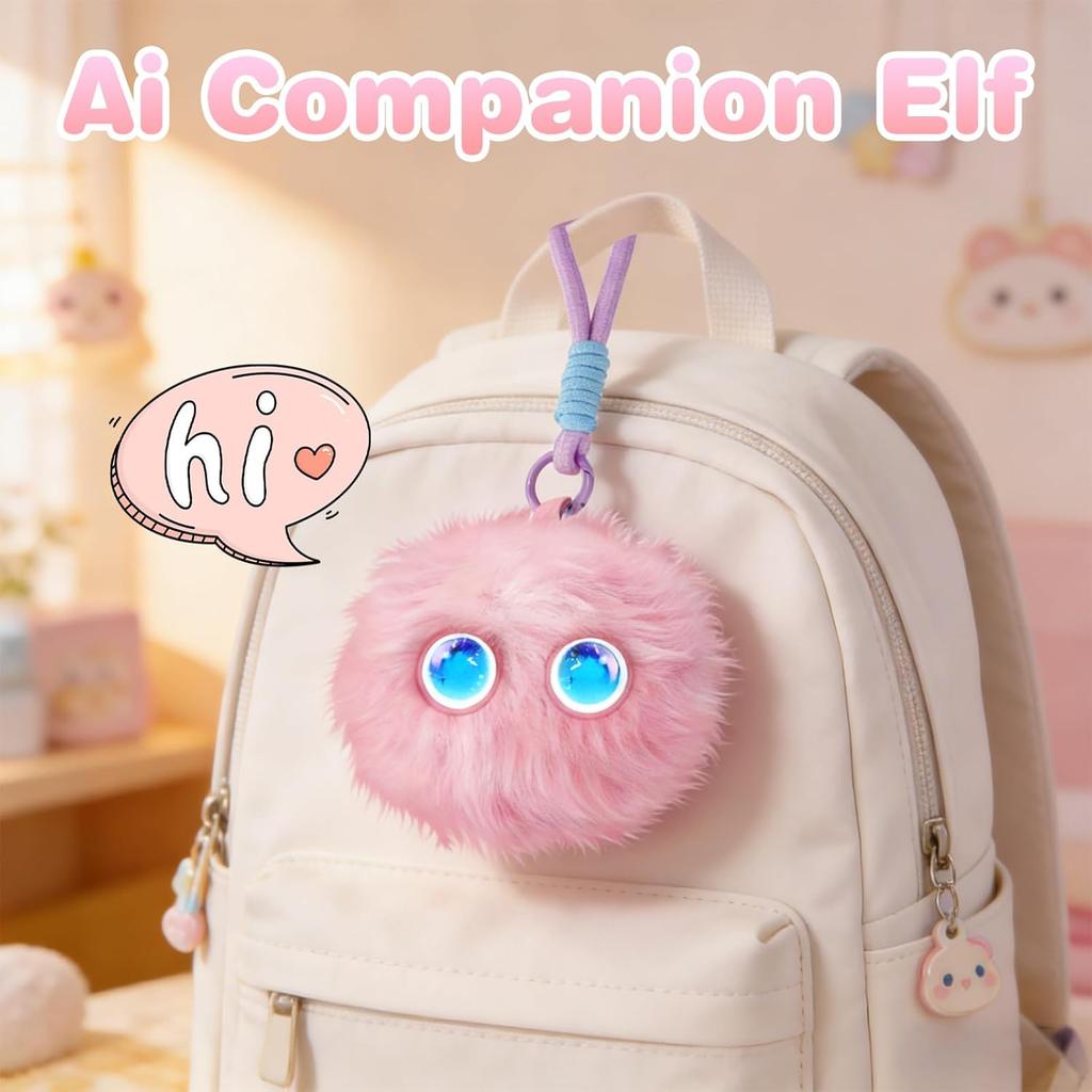 AI Smart Plush Stuffed Animal Cute Interactive Electronic Toys Emotional Expressive Eyes Bedtime Story Multilingual Learning