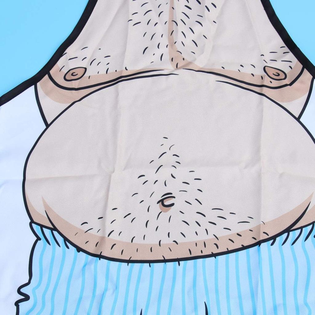 Funny Men Cooking Grilling Aprons Novelty Cooking Apron Belly Apron for Men Funny Costume Kitchen Belly