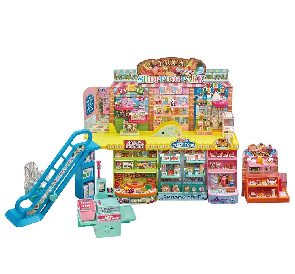 TAKARA TOMY Plastic Shopping Park Pretend Play Toy for Girls Ages 3 and with Licca Licca-chan Doll, Dress-Up Up, Pay!