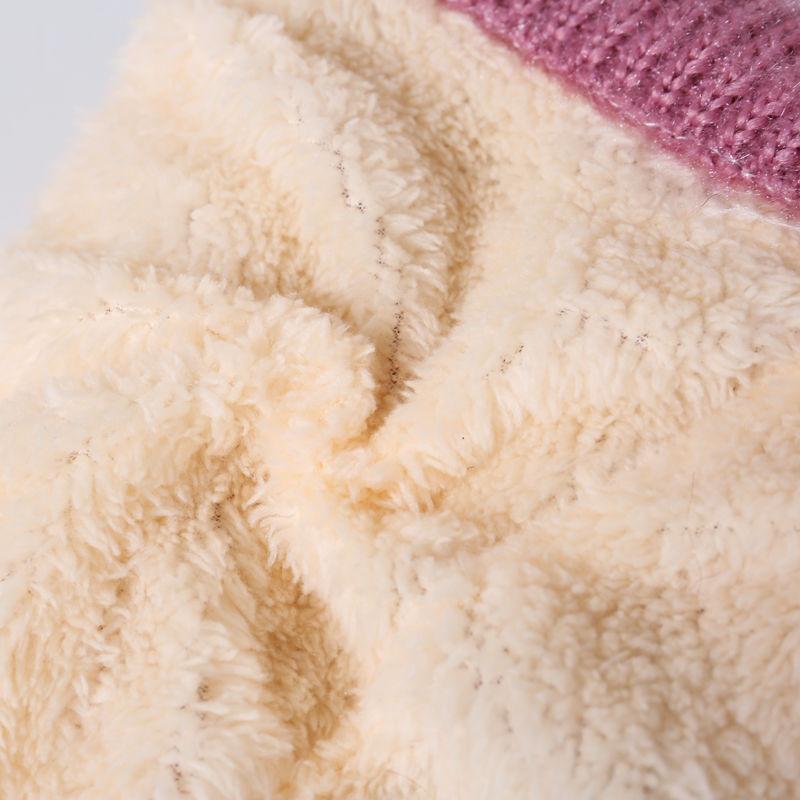 WTEMPO Plush Inner Warm Soft Solid Color Mom's Hats Windproof Cold-proof Women's Autumn Winter Casual Versatile Hats