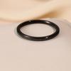 Simple Stainless Steel Handmade Ring Frosted Starry Sky Ring Classic Plain Circle Geometric Ring  for Women