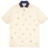 Polo Shirts Men's Ivory White Polo Collar Moderate 625320-XJCNY-9247