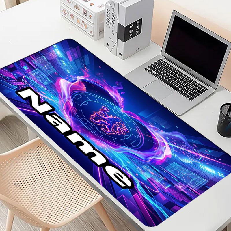 Custom Name Personalized Chelsea Football Club Pattern Mousepad, Laptop PC Desk Mat, Decorative Desk Mat for Home Keyboard Pad Gift