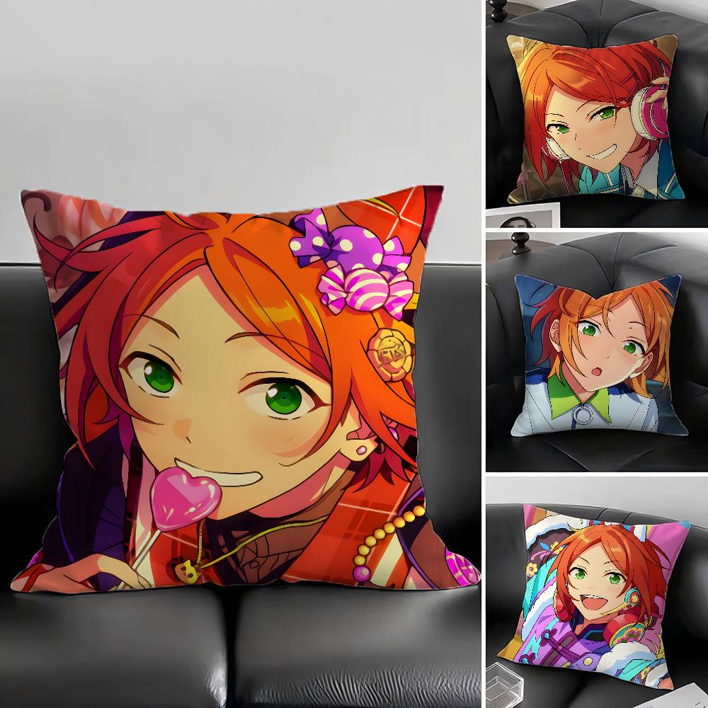 1pc Hinata Aoi Pillow Case Fashion Square Pillowcase Bedroom Sofa Room Ins Decoration Leisure