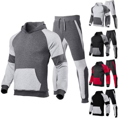 Men's Tracksuit Hooded  Hoodie Set 2 Pieces Sporting Male Fitness Plush Sweatshirts Pants Sets