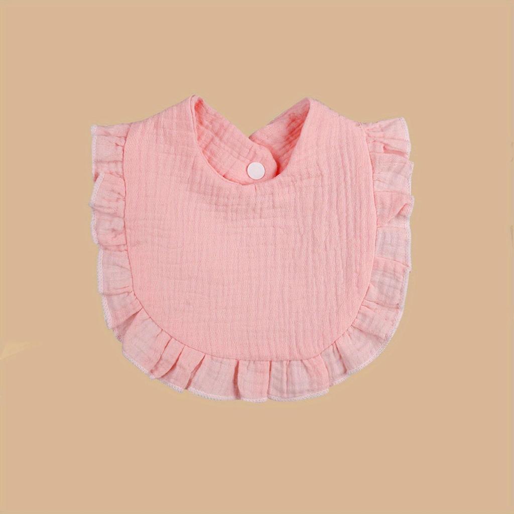 Květinový potisk Dětské bryndáčky Nastavitelné Zapínání Sliny Ručník Nařasený okraj Mušelín Bavlna Odříhnutí Tkaniny Duha A Grade Dívčí šátek na krmení