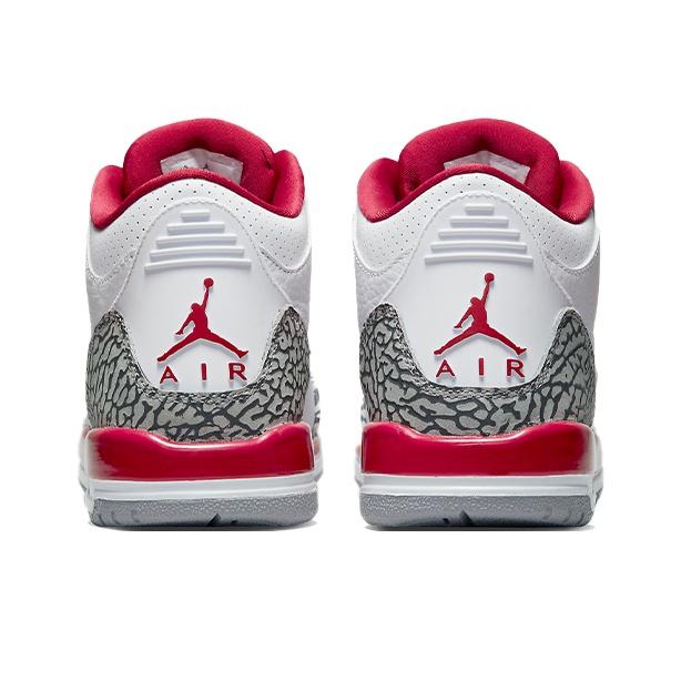 Air Jordan 3 Retro GS Cardinal Red Kinder-Sneakers Weiß Light-Curry Zementgrau 398614-126