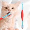 Seyahat için Pet Diş Fırçası Güvenli Taşınabilir Plastik Pet Çift Kafa Diş Fırçası