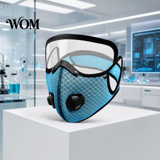 Fog-proof Safety Mask Cycling Face with Eye Shield, Breathing Valve, Lightweight Breathable Protection Windproof Dust-proof Adjustable Goggle