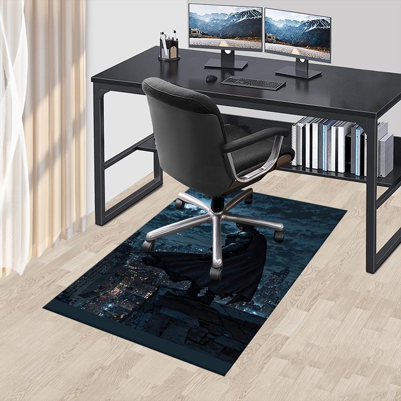 1pc Batman Night Cityscape Carpet, for Home & Office Decor, Desk Chair Carpet, Festive Gift,Conference Room CarpetL1069
