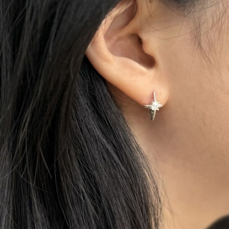 THE BORING Moissanite Star Earrings