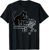 Abolish ICE Funny Black Cat Pushing Ice Cat Meme Men Women T-Shirt