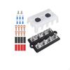 RV Bus M8 Terminal Block Terminals 4Way Marine Bar for Boat Owners, Recreational