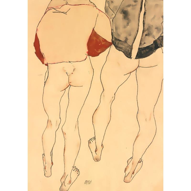 Egon Schiele Słynna Wystawa Obraz na Płótnie Portret Ciała Ludzkiego Plakaty Wydruki Sztuka na Ścianę Obrazy Nordyckie do Pokoju Wystrój Domu