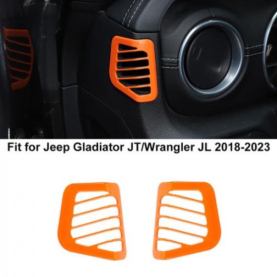 Orange Full Set Center Console Cover Trim Set For Jeep Wrangler JL Gladiator 18+