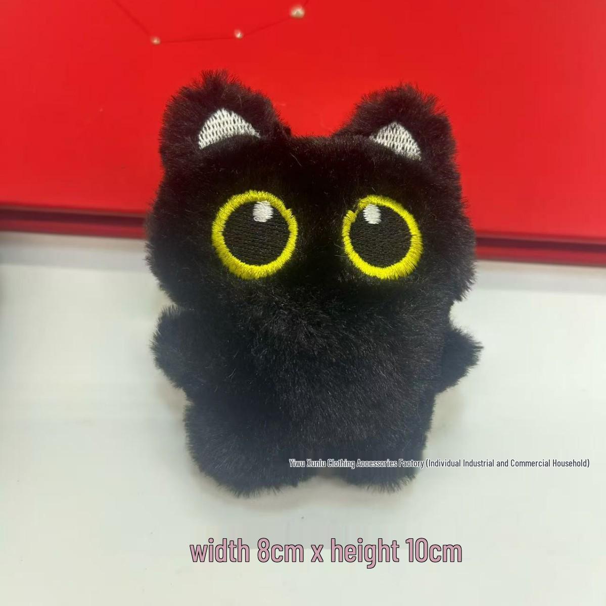 

Lazily Cute Grey Wolf & Black Cat Plush Pendant Crossbody Bag with DIY Accessory & Shoe Decor