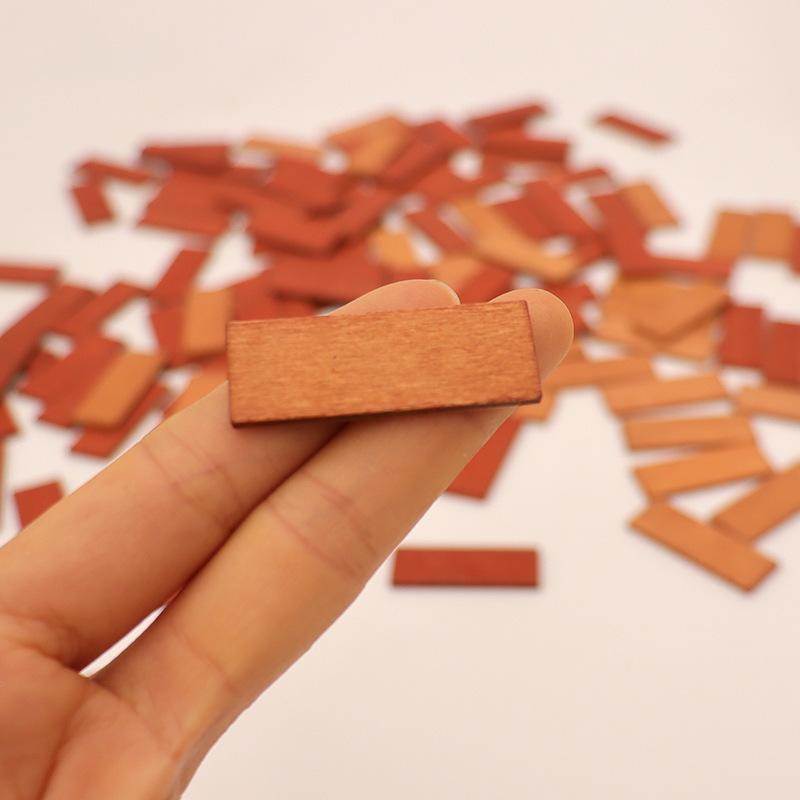 10Pcs 1: 12 Scale Mini Wooden Dollhouse Floor Boards Miniature Dollhouse Flooring Bamboo Furniture For Model Accessories