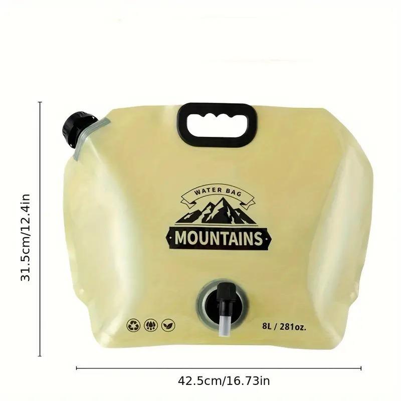 Portable Water Storage Bag, Foldable, Outdoor Sports Camping, Large Capacity, Mountain Climbing, Water Tap, Plastic Bucket, Thickened Water Bag
