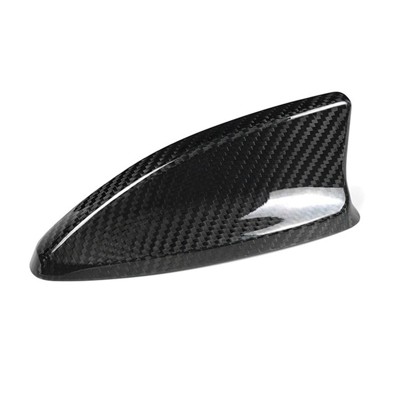 Car Carbon Fiber Shark Fin Antenna Cover For Honda Civic 11Th Sedan Hatchback And Type R -UP Replacement (Black)