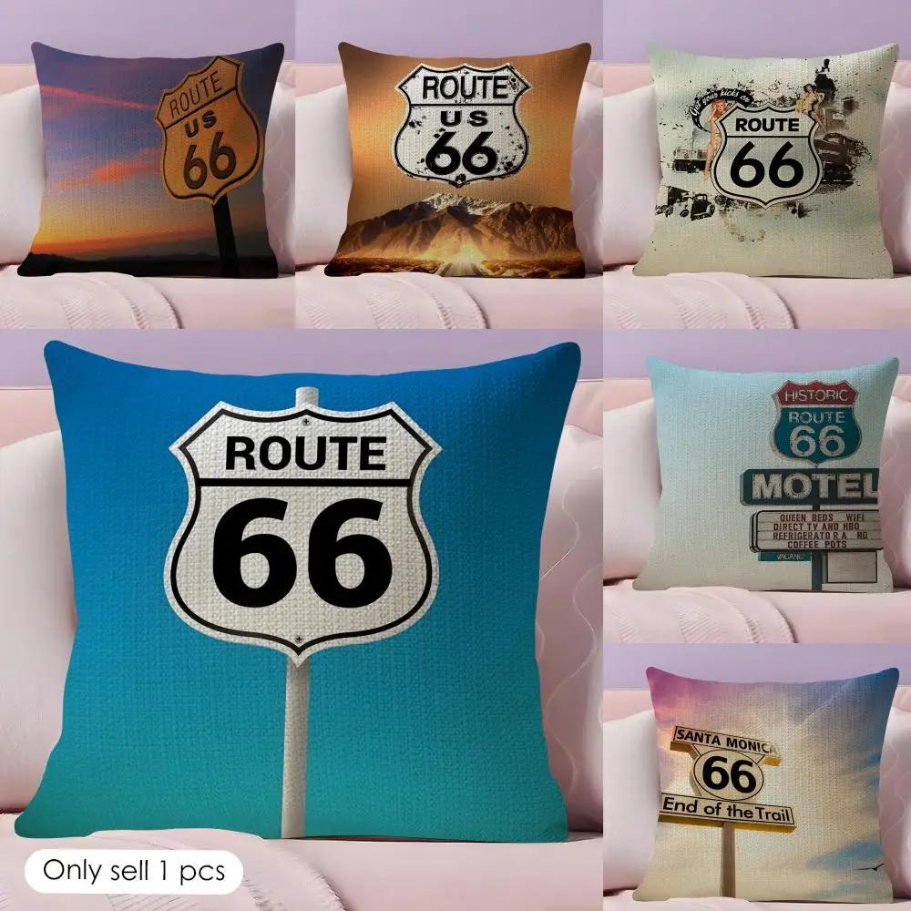 RRoute Retro Cushion Cover Natural Linen Organic Fabric DoubleSided Printing Couch Pillow Covers Home Decor