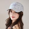 Korean-style Fresh Floral Baseball Cap for Girls, Sweet Duckbill Hat with Embroidered Letters, Soft Top Sun Hat