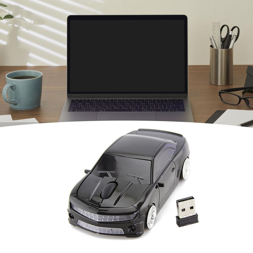 Sport Car Shaped Wireless Computer Mouse 2.4G High Accuracy Sensor Computer Mouse for Laptop Black