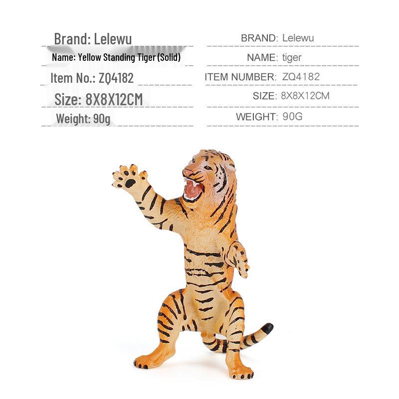 Siberian Tiger Family Hand-Painted Figurine Set – Roaring Tiger, Tigress, and Cub