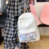 Schoolbag School Bag Neutral Large Capacity Simple Backpack Korean Edition Fashion Backpack Student Male Female Campus High School School Bag