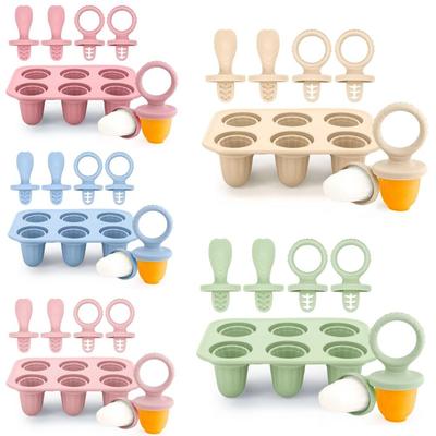 Freezing Function Baby Teething Ice Cream Stick Molds Reusable DIY Homemade Ice Cream Mold