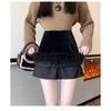 Plush Short Skirt New Spring and Autumn High Waist Design Skirt Temperament Velvet Tassel Hip Skirt
