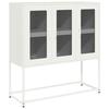 VidaXL Buffet blanc 100,5x39x107 cm acier laminé à froid, meuble de rangement, meuble de rangement de cuisine, meuble de 853409