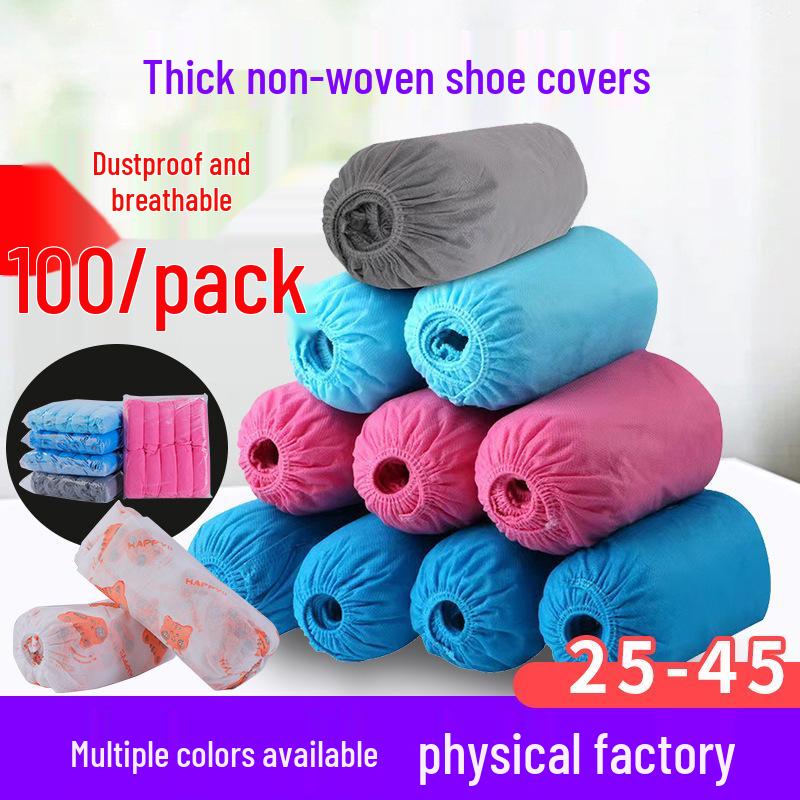 Disposable Non-Woven Dustproof Non-Slip Breathable Shoe Covers for Indoor Use In Homes, Workshops, and Cleanrooms