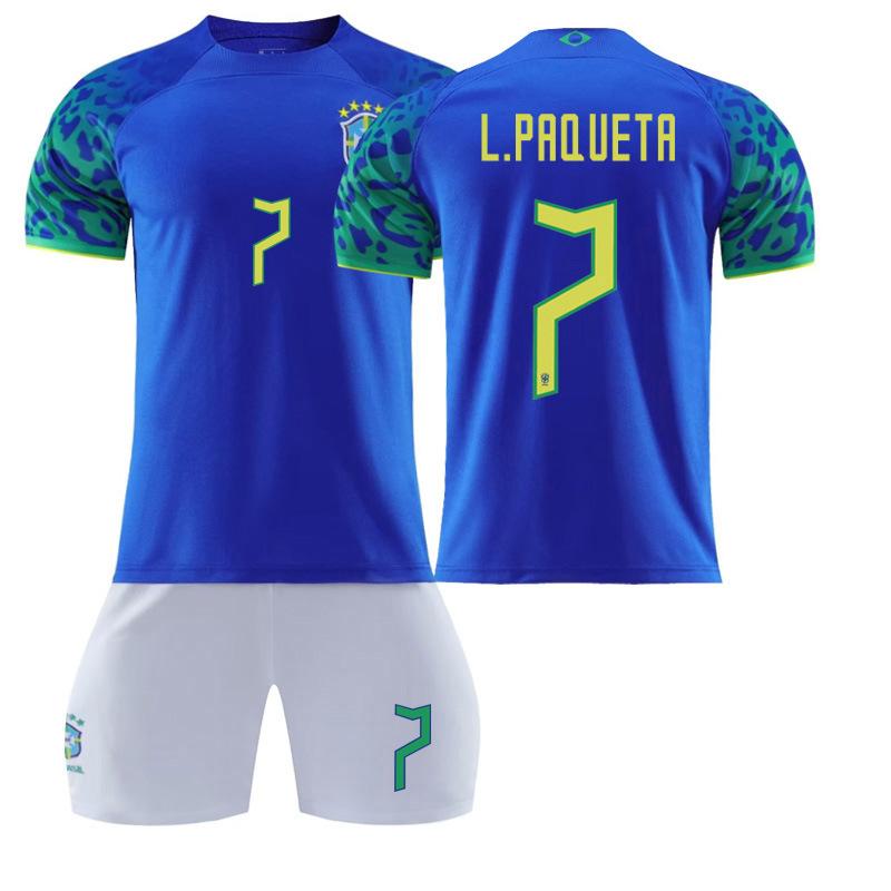 2223 Brazilië Uit Blauw Nr. 20 1018 Voetbaltenue Set