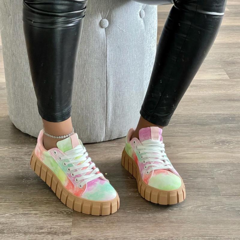 Módní evropské a americké ležérní ploché boty 2024 podzim novinka šněrovací ležérní sportovní denní jednoduché dámské boty Zapatillas De Deporte