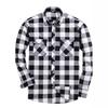 Spring And Autumn Winter New Men'S Checkered Shirt Double Pocket Flannel Casual Checkered Shirt