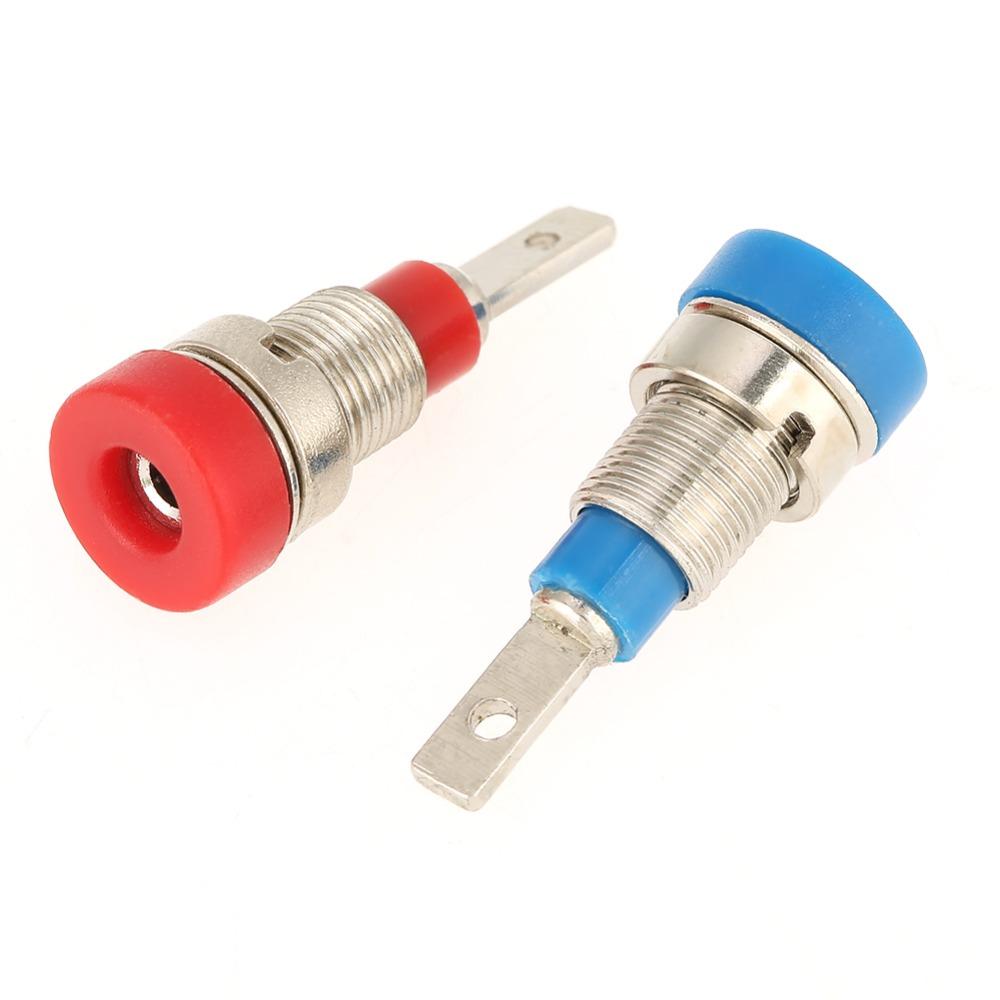 5 Pcs 2 mm Banana Socket Copper Binding Posts Chassis Mount Banana Jack  Test Probes