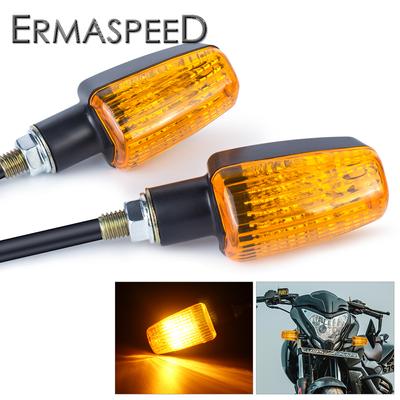 2PCS Amber Motorcycle Turn Signal Lights Bulbs Universal Front Rear Indicators 12V Lamp For Chopper Bobber Motorcycle