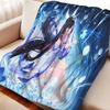 Cartoon Columbina Flannel Blanket Cover Warm Soft Anime Genshin Impact Blanket Multifunctional Decor Home Universal Blankets