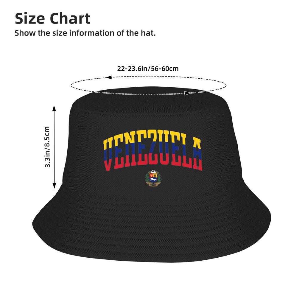 Venezuela Coat Of Arms Bucket Hat Unisex Travel Venezuelan Sun Hats Fashion Packable For Outdoor Sport Fishing Hats Dropshipping