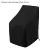 1pc Outdoor Stacked Chair Protector All Weather Patio Furniture Cover With Adjustable Closure