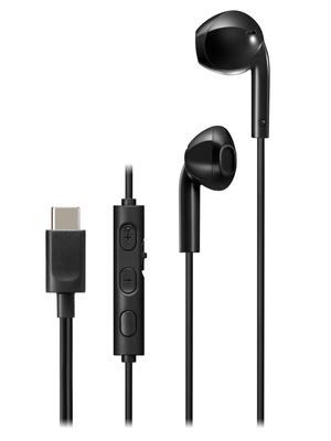 JVC Kenwood JVC Earphones Wired with Microphone Type C Open Type USB Black HA-FR17UC-B Type-C 1.2m HA-FR17UC