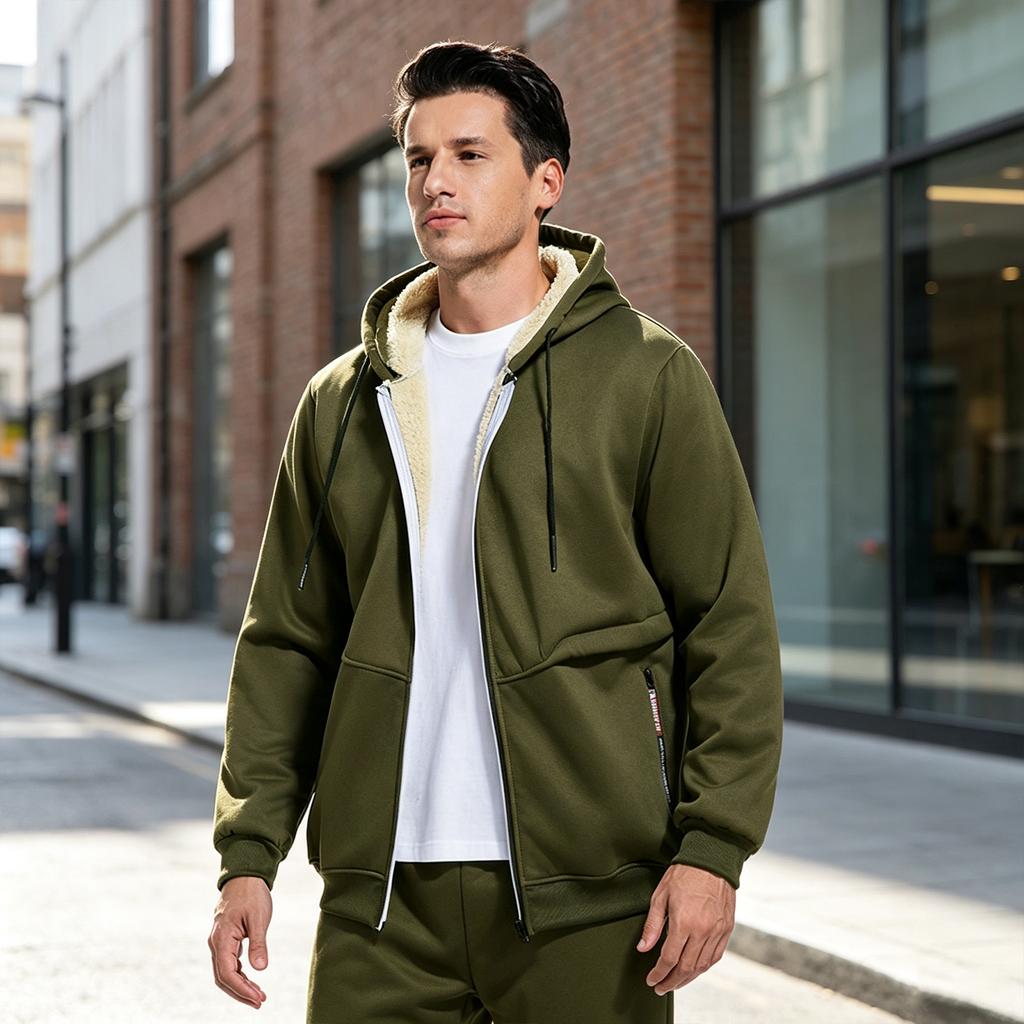 Unisex European Size Sweatshirt, Thick Warm Jacket for Spring and Fall
