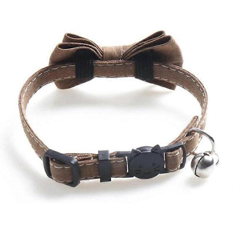 Kitten collar with bell and adjustable bow