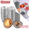 100pcs Reusable Aluminum Foil Baking Cups Egg Tart Pan Cupcake Case Tar Cake Mold Bakewares with Tin Barbecue Seasoning