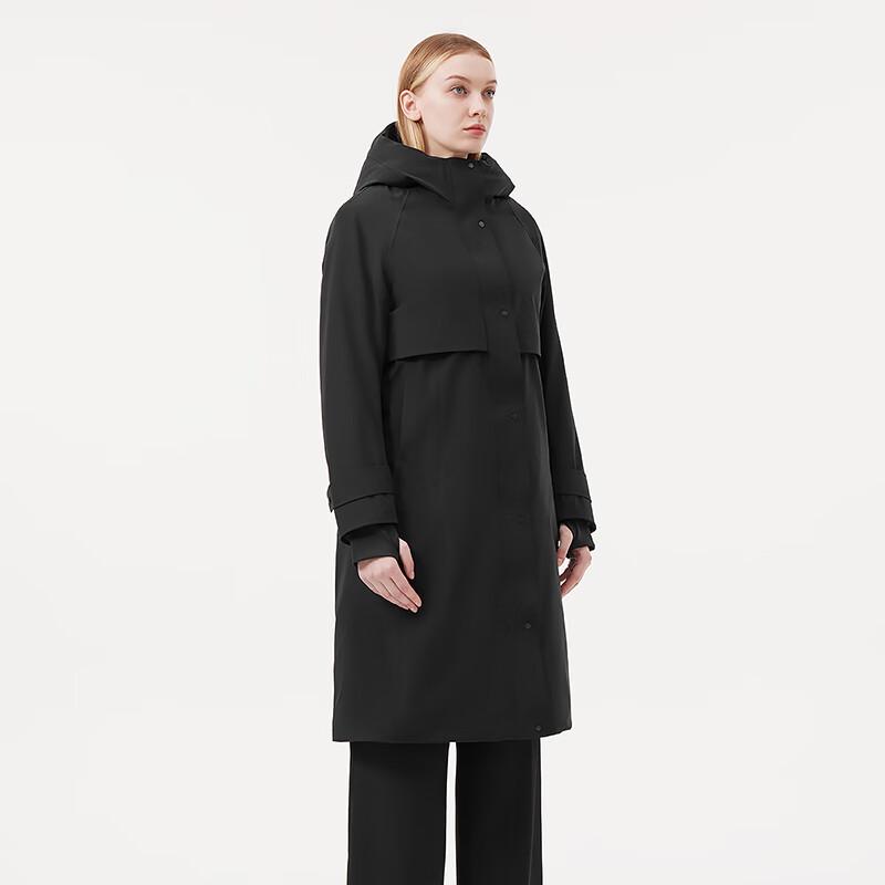 Tanboer Women's Mid-Length Hooded Goose Down Puffer Jacket